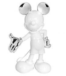 Mickey Welcome Glossy White & Chromed Silver by Leblon Delienne - Limited Edition Sculpture sized 15x24 inches. Available from Whitewall Galleries